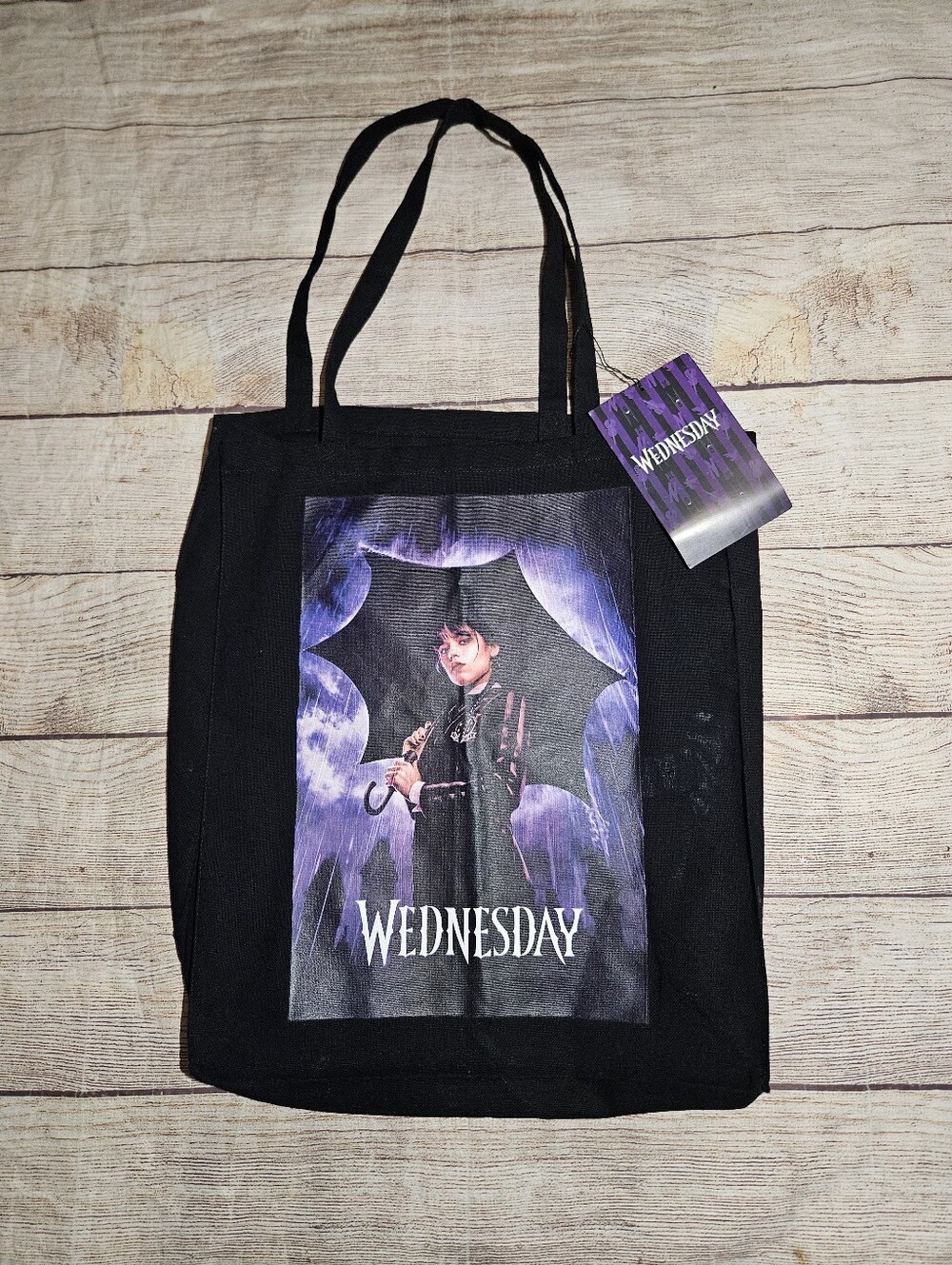 Addam's Family Wednesday canvas tote bag
